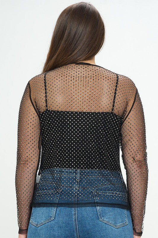 Diamond Mesh Top