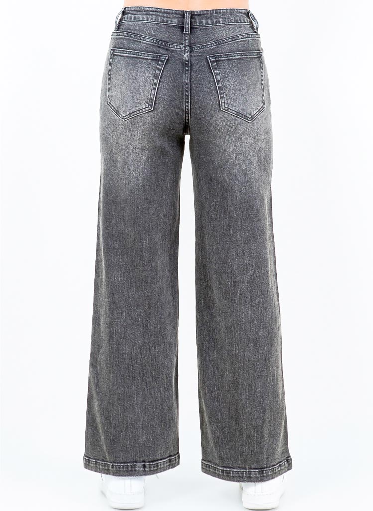 Bazi Grey Wide Jeans