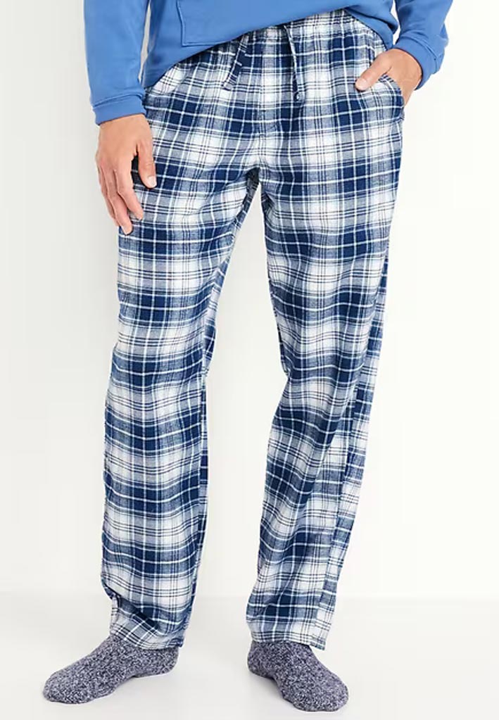 Blue Flannel Náttbuxur