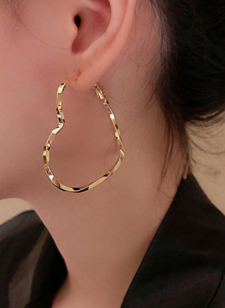 Heart Shape Hoops