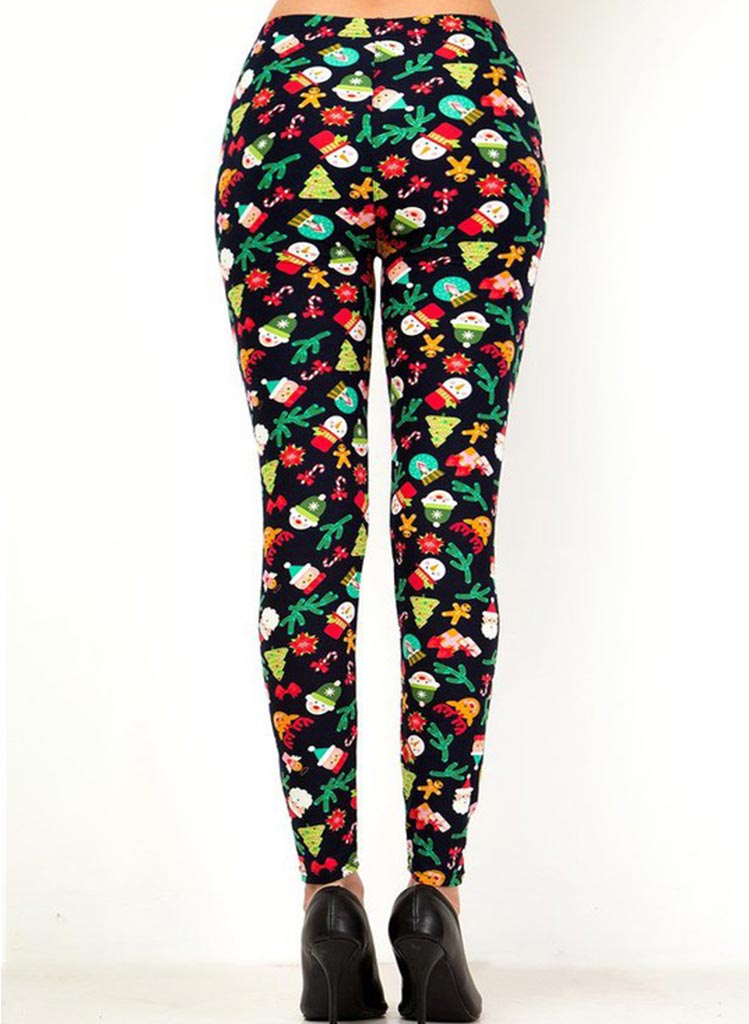 Soft Leggings - Festive Print