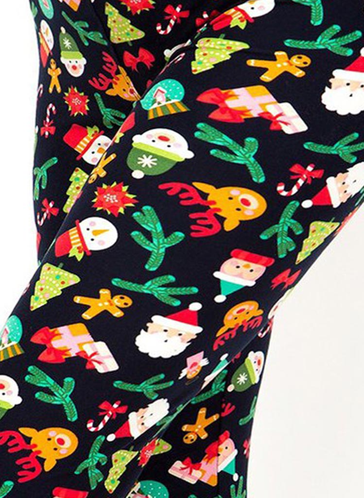 Soft Leggings - Festive Print