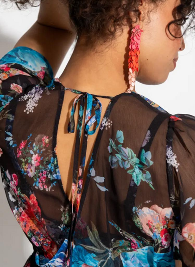 Moi Floral Kimono Kjóll